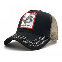 Load image into Gallery viewer, Fashion Embroidery Animal Baseball Caps Men Breathable Mesh Snapback Caps Unisex Sun Hat For Women bone Casquette Hip Hop cap