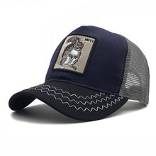 Load image into Gallery viewer, Fashion Embroidery Animal Baseball Caps Men Breathable Mesh Snapback Caps Unisex Sun Hat For Women bone Casquette Hip Hop cap