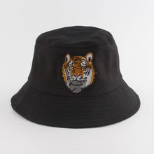Load image into Gallery viewer, Animal Tiger Embroidery Bucket Hat For Men Women Hip hop Black Cap Summer Fishing Fisherman Hat Panama Bob Hat