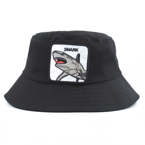 2019 New Fashion Harajuku Bucket Hat Men Women Hip Hop Cap Animal Shark Embroidery chapeau Bob Hat