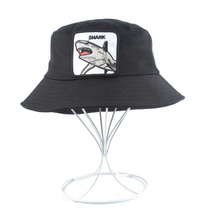 2019 New Fashion Harajuku Bucket Hat Men Women Hip Hop Cap Animal Shark Embroidery chapeau Bob Hat