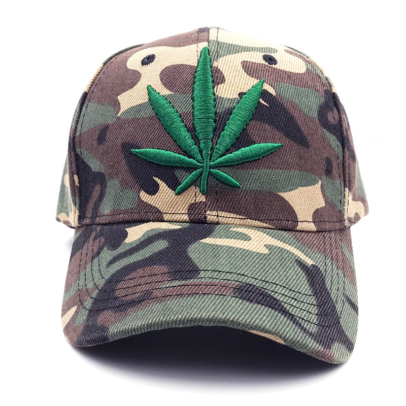 2019 Brand Weed five panel Snapback Camouflage Baseball Cap Casquette Casual Outdoor Sport Bone Trucker Hats For Men Women