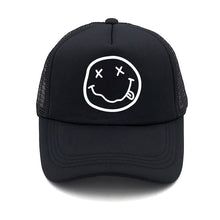 Load image into Gallery viewer, Punk Rock NIRVANA Rock Cap Hat Summer Cool Mesh Caps NIRVANA Punk Cool Fans Summer Baseball Mesh Net Trucker Caps Hat