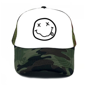 Punk Rock NIRVANA Rock Cap Hat Summer Cool Mesh Caps NIRVANA Punk Cool Fans Summer Baseball Mesh Net Trucker Caps Hat