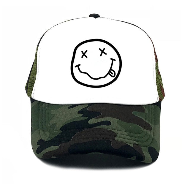 Punk Rock NIRVANA Rock Cap Hat Summer Cool Mesh Caps NIRVANA Punk Cool Fans Summer Baseball Mesh Net Trucker Caps Hat
