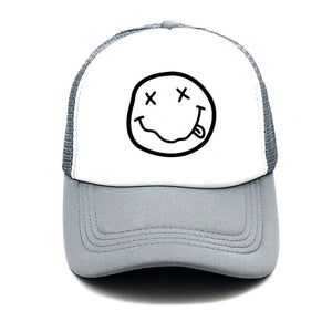 Punk Rock NIRVANA Rock Cap Hat Summer Cool Mesh Caps NIRVANA Punk Cool Fans Summer Baseball Mesh Net Trucker Caps Hat