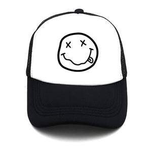 Punk Rock NIRVANA Rock Cap Hat Summer Cool Mesh Caps NIRVANA Punk Cool Fans Summer Baseball Mesh Net Trucker Caps Hat