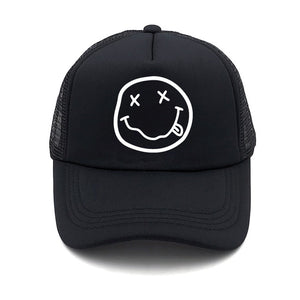 Punk Rock NIRVANA Rock Cap Hat Summer Cool Mesh Caps NIRVANA Punk Cool Fans Summer Baseball Mesh Net Trucker Caps Hat