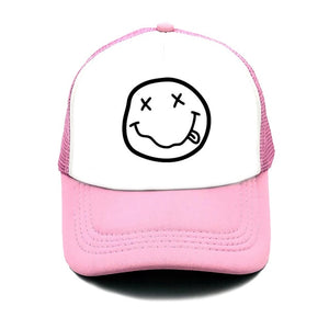 Punk Rock NIRVANA Rock Cap Hat Summer Cool Mesh Caps NIRVANA Punk Cool Fans Summer Baseball Mesh Net Trucker Caps Hat