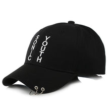 Load image into Gallery viewer, 2019 Unisex Embroidery sonic Youth Letter Baseball Cap Man and woman Snapback Hip Hop Flat Hat Black White Hot dad cap