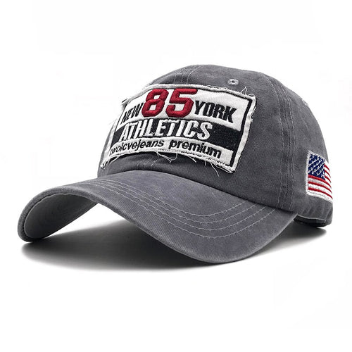 2019 Washed Baseball Cap 100% Cotton American Flag Snapback NEW YORK Embroidery Hat Men Women Vintage Dad Cap Sports Caps