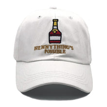Load image into Gallery viewer, 2019 new Henny Wine bottle embroidery Dad Hat men women Baseball Cap adjustable Hip-hop snapback cap hats
