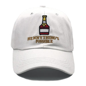 2019 new Henny Wine bottle embroidery Dad Hat men women Baseball Cap adjustable Hip-hop snapback cap hats