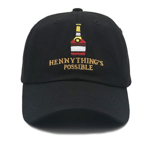 2019 new Henny Wine bottle embroidery Dad Hat men women Baseball Cap adjustable Hip-hop snapback cap hats