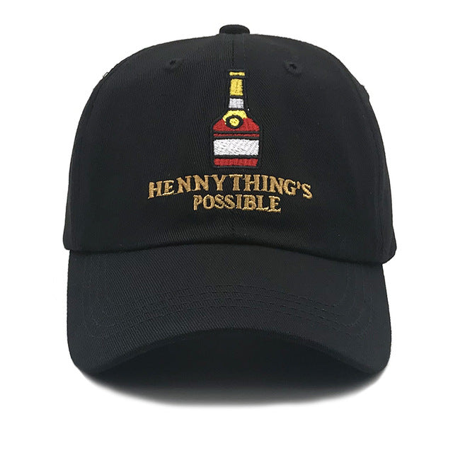2019 new Henny Wine bottle embroidery Dad Hat men women Baseball Cap adjustable Hip-hop snapback cap hats