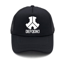 Load image into Gallery viewer, 2019 New Fashion Defqon.1 Rock Band summer women baseball Cap men  Casual Hip Hop Mens Snapback Mesh Hat truck driver