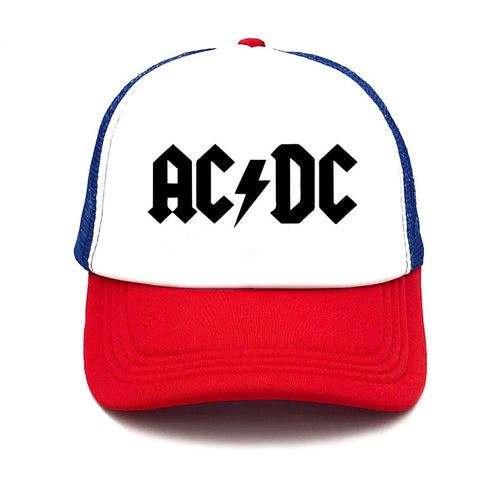 Men Women Cool Trucker Mesh Caps ACDC Band Rock Fans Cap AC/DC Rock Band Caps AC DC Heavy Metal Rock Music Fans Cap Hat