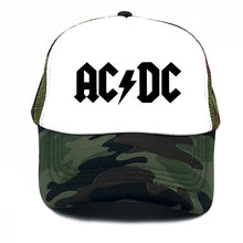 Load image into Gallery viewer, Men Women Cool Trucker Mesh Caps ACDC Band Rock Fans Cap AC/DC Rock Band Caps AC DC Heavy Metal Rock Music Fans Cap Hat