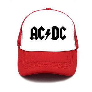 Men Women Cool Trucker Mesh Caps ACDC Band Rock Fans Cap AC/DC Rock Band Caps AC DC Heavy Metal Rock Music Fans Cap Hat