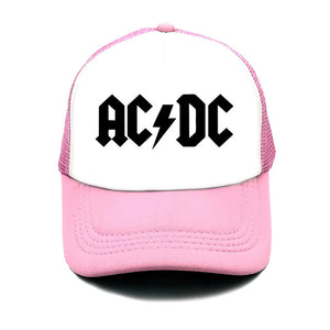 Men Women Cool Trucker Mesh Caps ACDC Band Rock Fans Cap AC/DC Rock Band Caps AC DC Heavy Metal Rock Music Fans Cap Hat