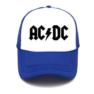 Men Women Cool Trucker Mesh Caps ACDC Band Rock Fans Cap AC/DC Rock Band Caps AC DC Heavy Metal Rock Music Fans Cap Hat