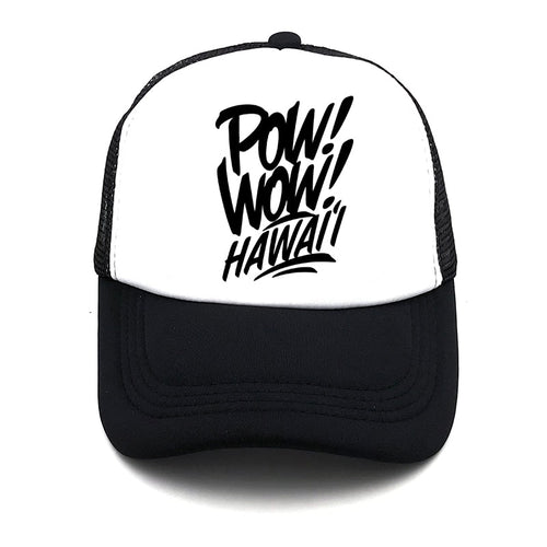 New pow wow hawaii Cap Summer letter baseball cap For Men Hats Women Snapback Caps For Adult Net Sun Hat casquette