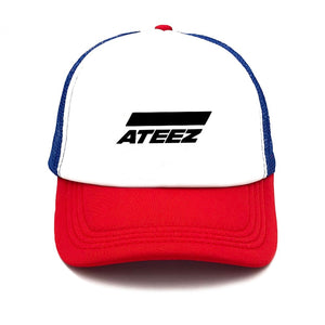 fashion hat ATEEZ band printing net cap baseball cap Men and women Summer Trend Cap New Youth sun hat Beach Visor hat