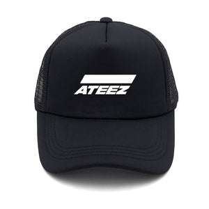 fashion hat ATEEZ band printing net cap baseball cap Men and women Summer Trend Cap New Youth sun hat Beach Visor hat