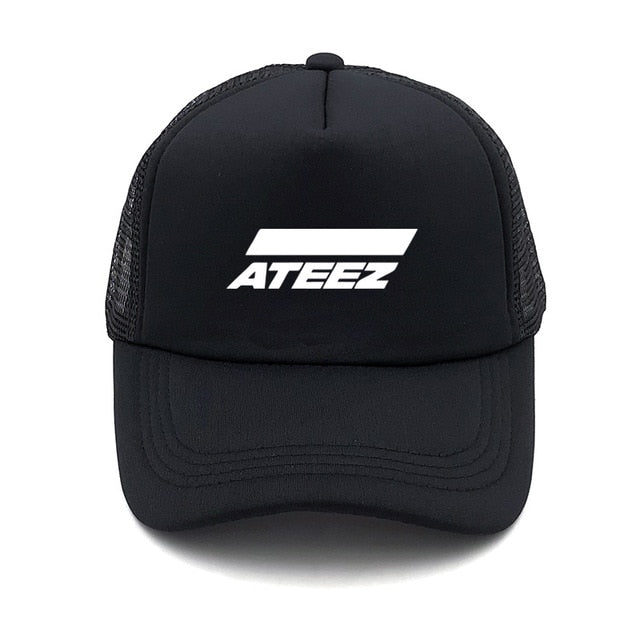 fashion hat ATEEZ band printing net cap baseball cap Men and women Summer Trend Cap New Youth sun hat Beach Visor hat
