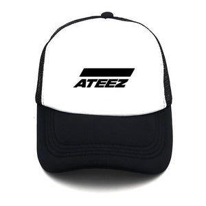 fashion hat ATEEZ band printing net cap baseball cap Men and women Summer Trend Cap New Youth sun hat Beach Visor hat