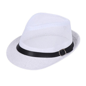 2019 Summer Beach Sun hats sunscreen Straw Hat Men Women Panama Mesh belt top Caps Jazz Fedora Hat 58cm size