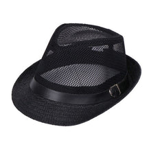 Load image into Gallery viewer, 2019 Summer Beach Sun hats sunscreen Straw Hat Men Women Panama Mesh belt top Caps Jazz Fedora Hat 58cm size