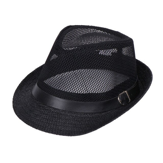 2019 Summer Beach Sun hats sunscreen Straw Hat Men Women Panama Mesh belt top Caps Jazz Fedora Hat 58cm size