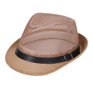 2019 Summer Beach Sun hats sunscreen Straw Hat Men Women Panama Mesh belt top Caps Jazz Fedora Hat 58cm size