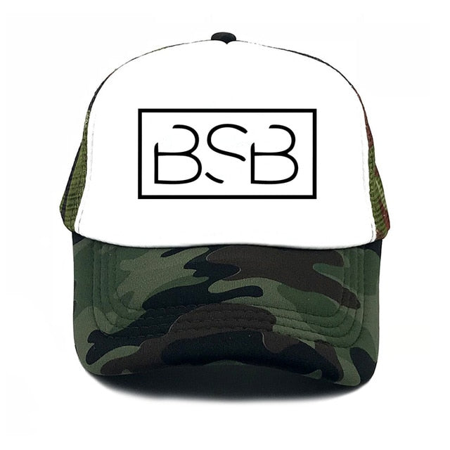 new fashion BSB Logo Printing summer net cap truck driver women men baseball cap snapback hat Youth sun hat Beach Visor hat
